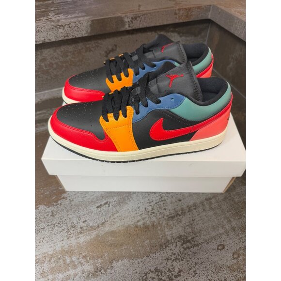 Women's Air Jordan 1 Low SE Black Multi-Color Size 9.5- DN3739-060 - Picture 4 of 10